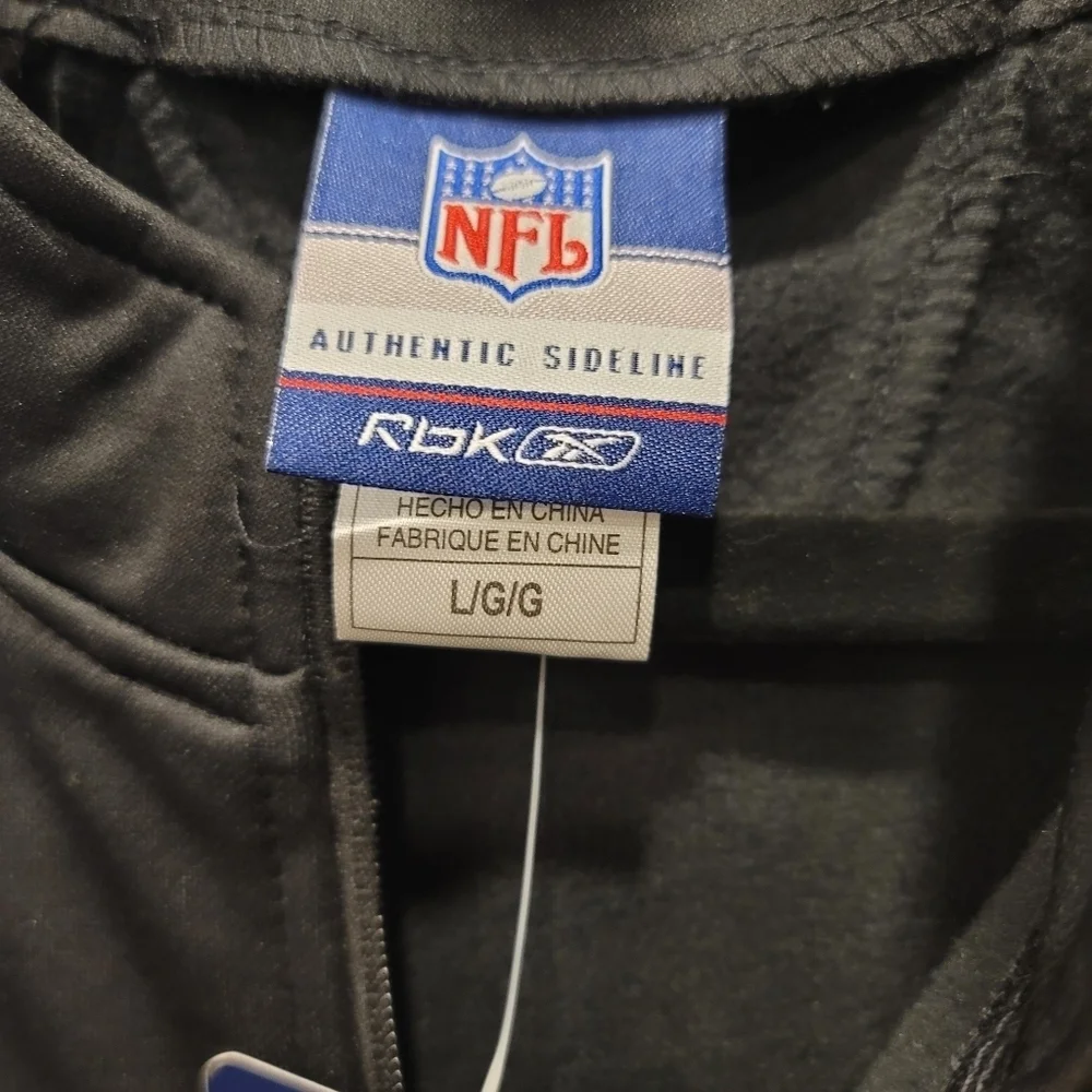 NWT Pittsburgh Steelers Pullover Quarter Zip AFC-North Logo Black Gold - L